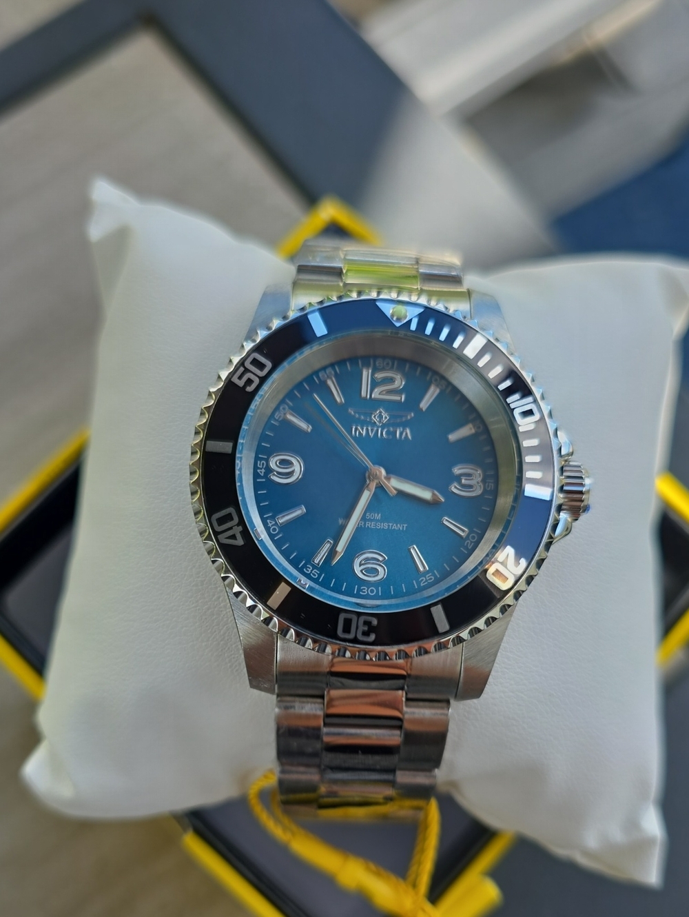 213.  Invicta Men's Specialty 40mm Watch Silver With Blue Face And Black Bezel